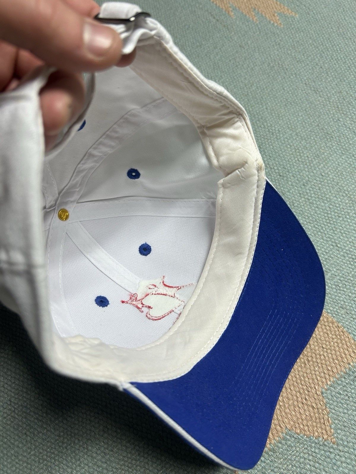 Vintage Vtg strapbac hat big brothers big sisters program blue white Size ONE SIZE - 6 Thumbnail