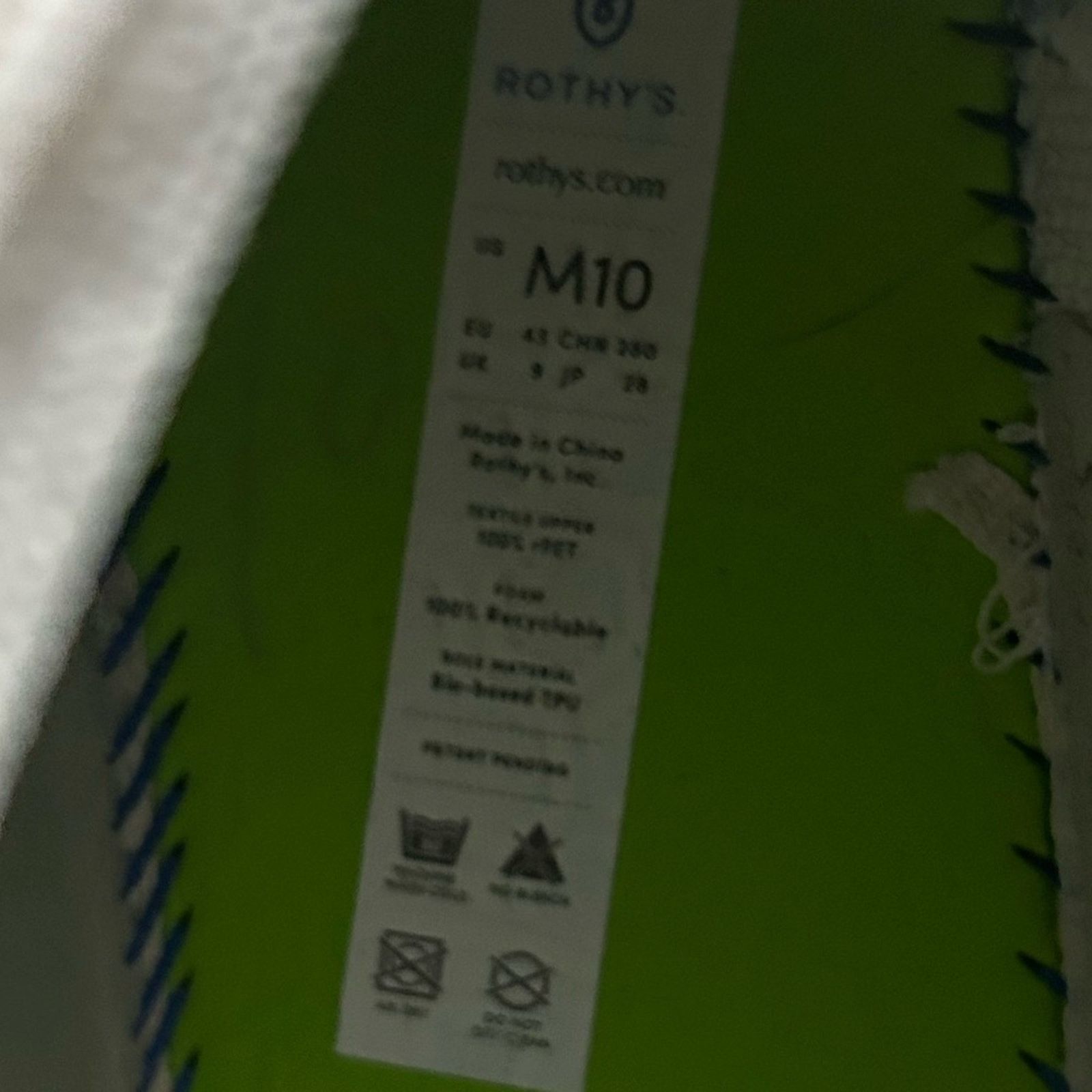 Other Rothy's The Lace Up Sneaker Vanilla Fabric US 10M EU 43 Size US 10 / IT 40 - 10 Thumbnail