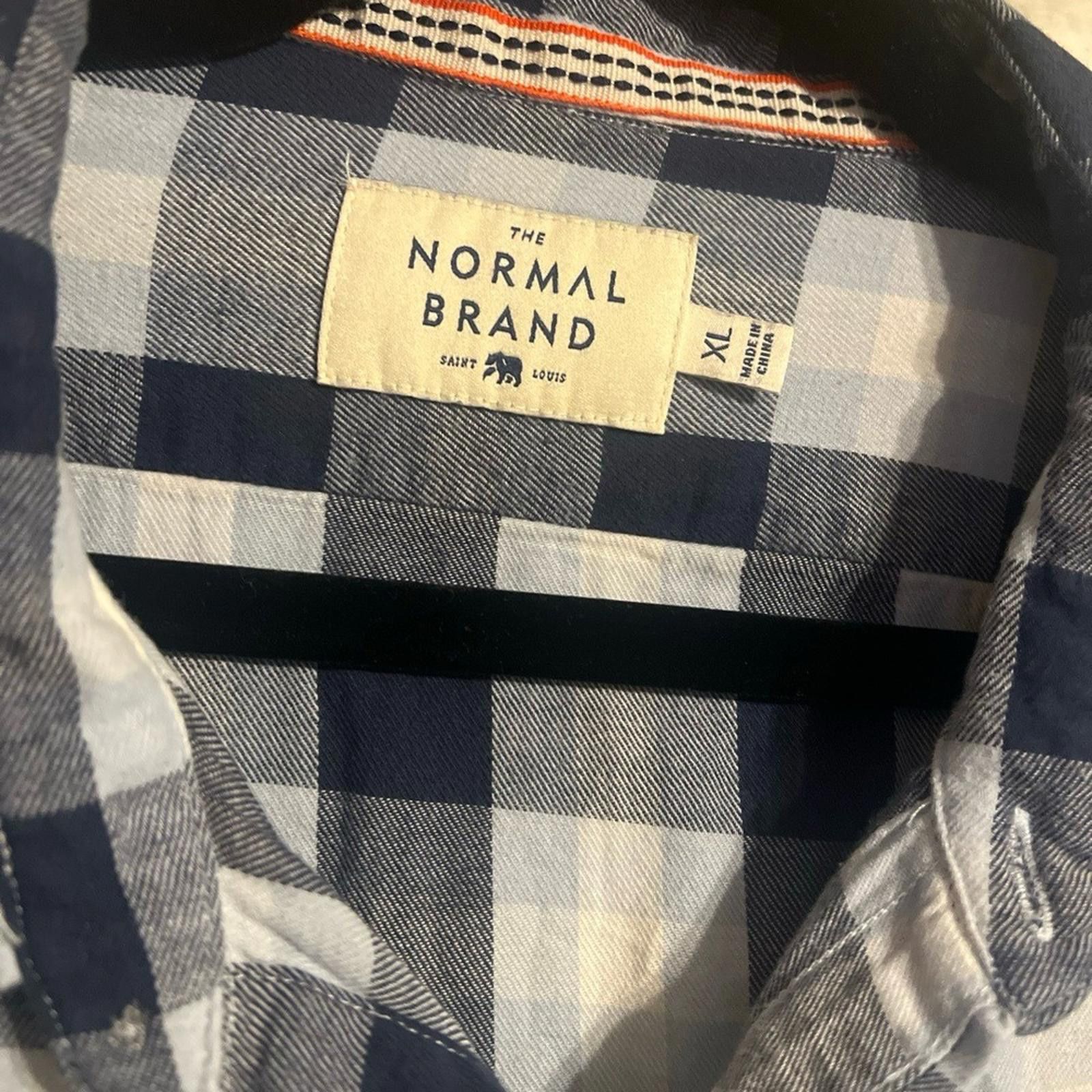 Other NORMAL BRAND Men's XL Blue White Plaid Button Up Shirt Size US XL / EU 56 / 4 - 4 Thumbnail