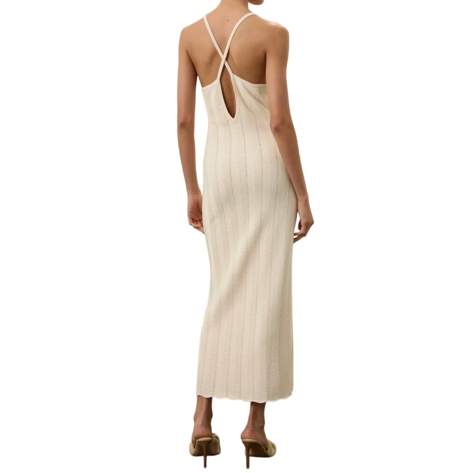 Ronny Kobo Ronny Kobo X RTR Crochet Knit Dress in White, Size M Size M / US 6-8 / IT 42-44 - 3 Thumbnail