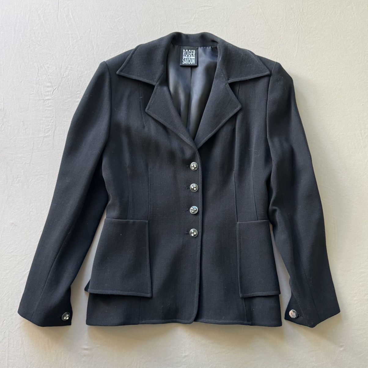 Other Vintage 90s Wool Skirt Suit Set Size L / US 10 / IT 46 - 3 Thumbnail