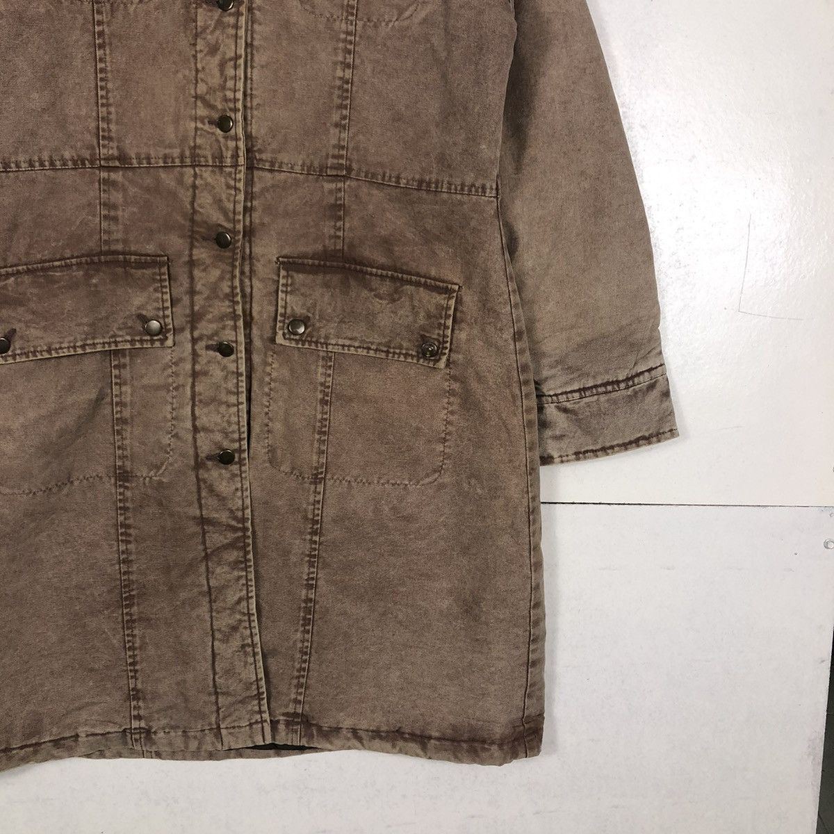 Japanese Brand 📌LONG BIKET JACKET PARKA DESIGN ICY MINK FUR COLLAR Size US L / EU 52-54 / 3 - 8 Thumbnail