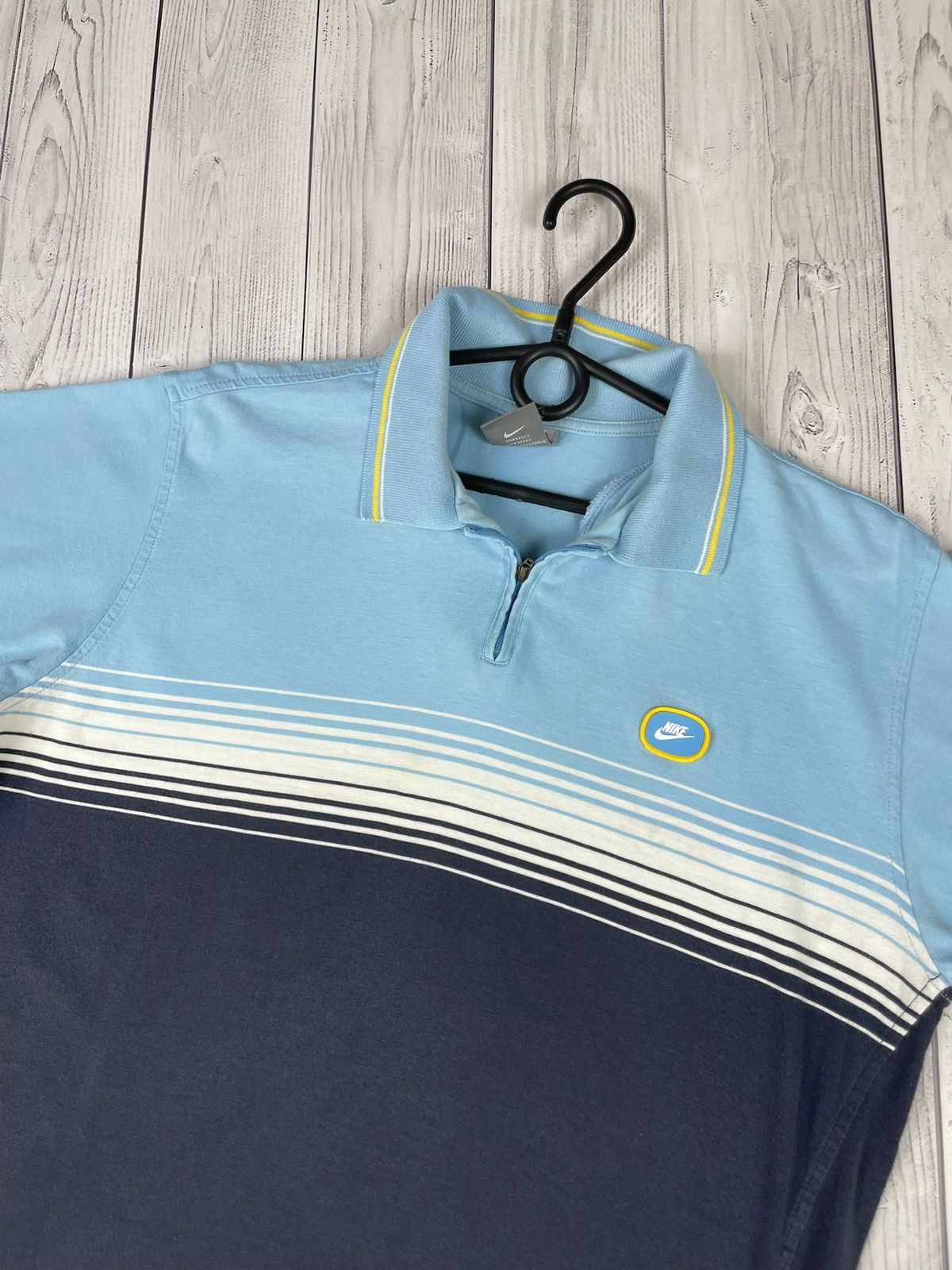 Nike Vintage Nike polo logo rare size M blue line Size US M / EU 48-50 / 2 - 2 Thumbnail