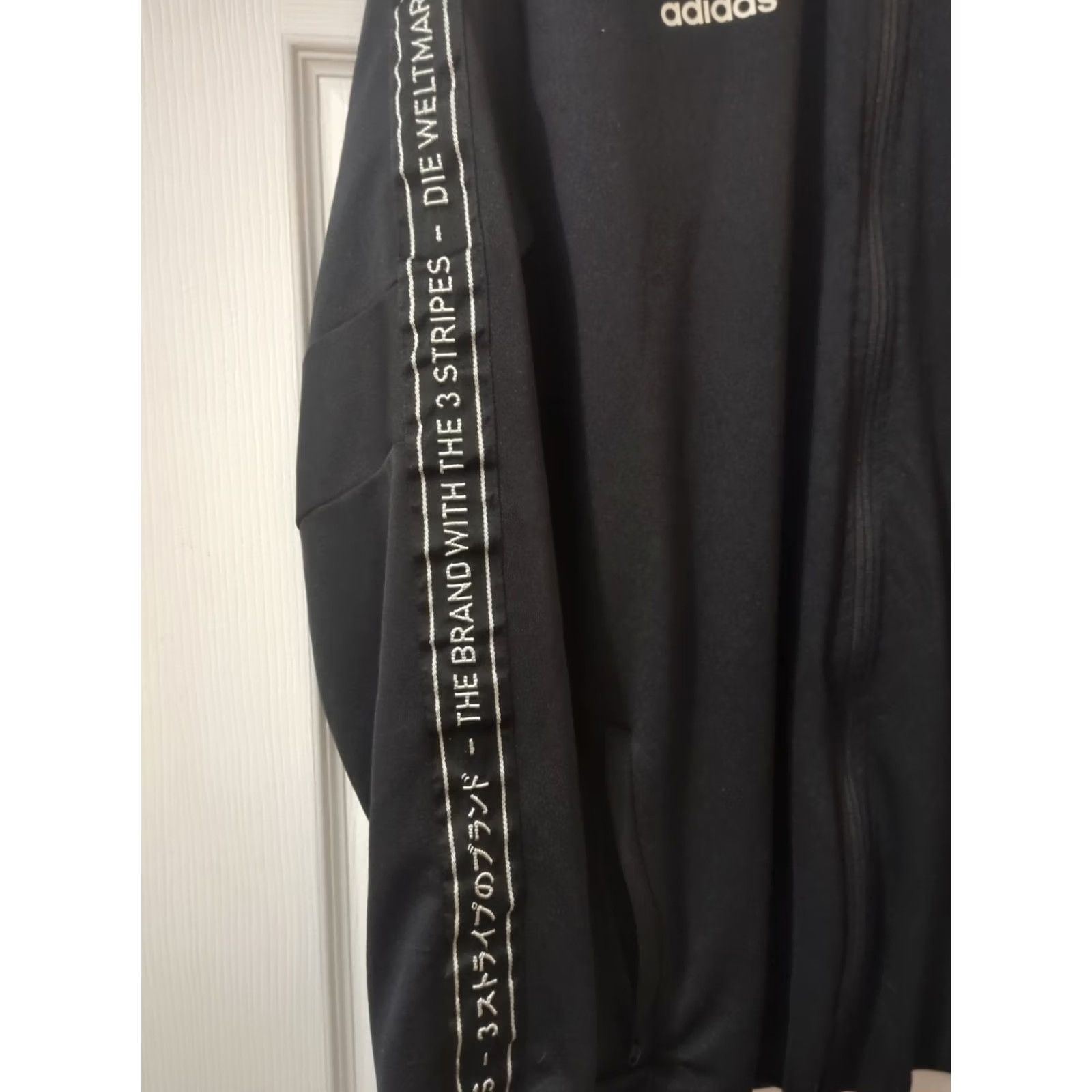 Adidas Adidas Track Jacket Sleeve Tape Black Men's Size L Pockets Aeroready Full Zip Size US L / EU 52-54 / 3 - 2 Thumbnail