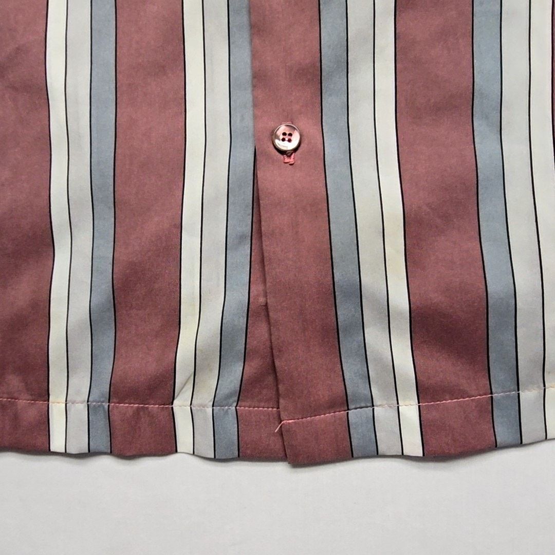 Vintage Vintage D'Avila Striped Button-Up Shirt Burgundy L Shirt Size US L / EU 52-54 / 3 - 9 Thumbnail