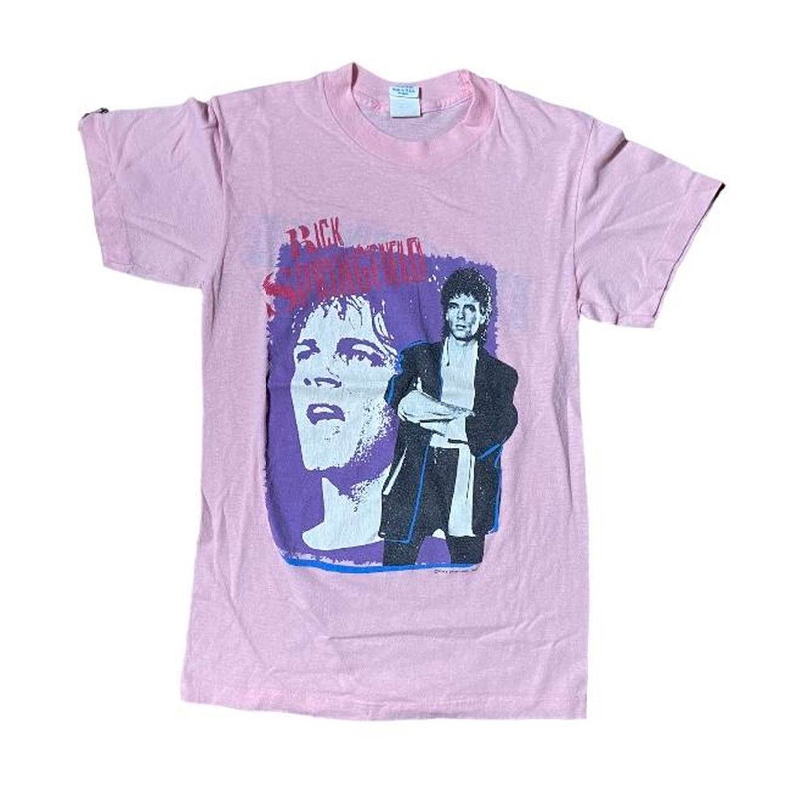 Hanes 80s rick springfield pink tee Size US S / EU 44-46 / 1 - 1 Thumbnail