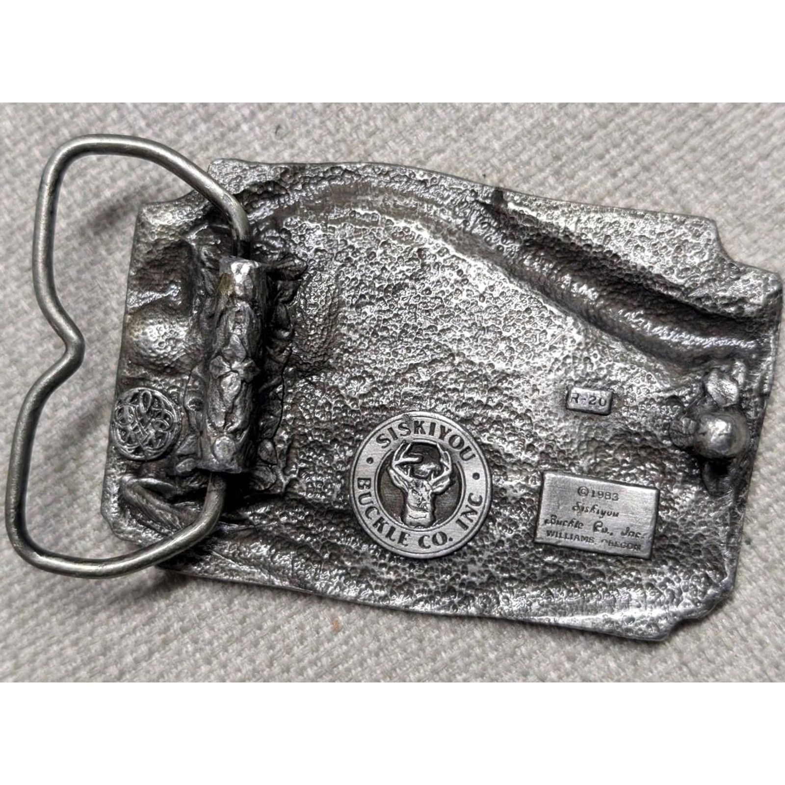Vintage VINTAGE ALASKA belt buckle Men pewter USA Nature 1980s Western Deer life if worth living XS? Size ONE SIZE - 3 Thumbnail