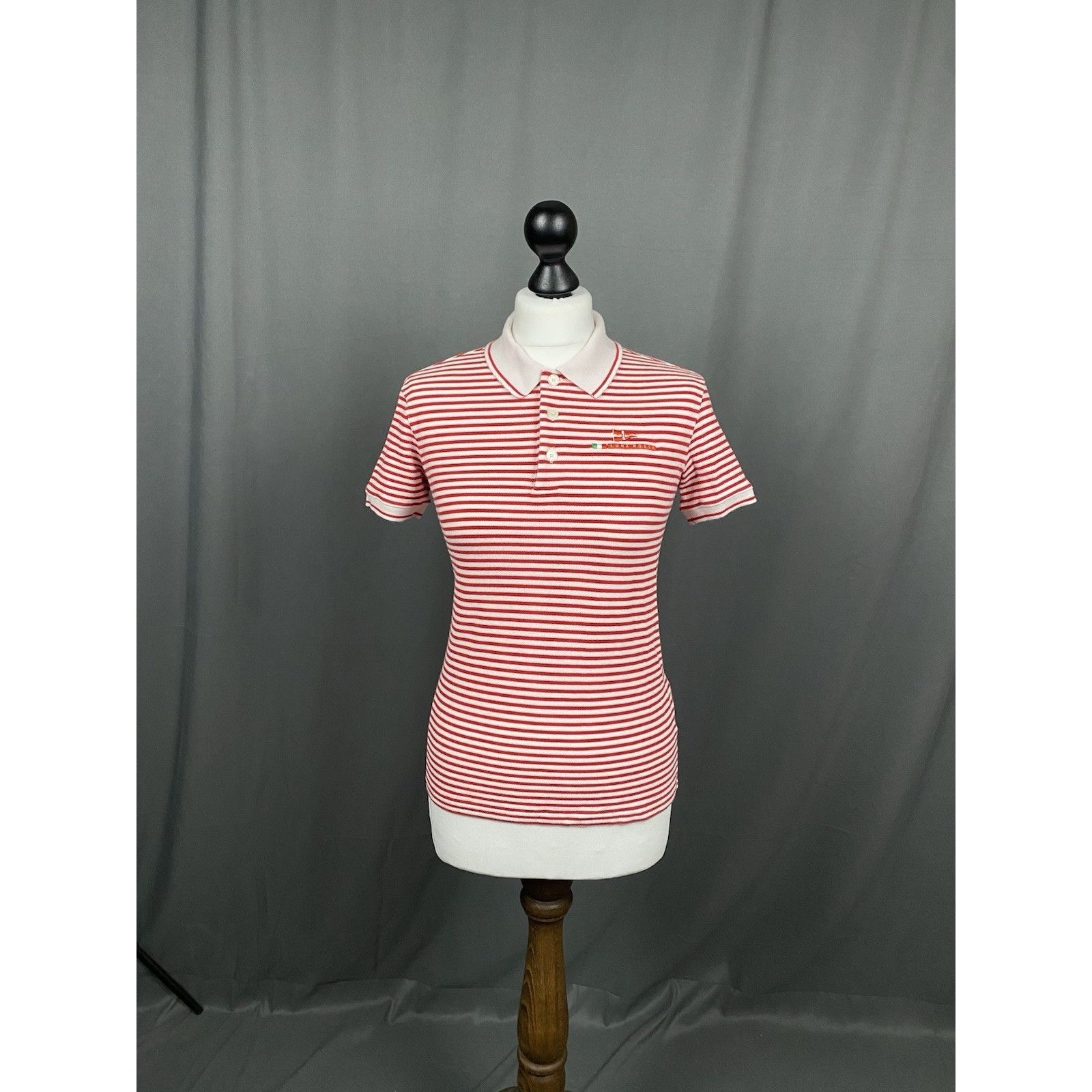 Prada Prada Luna Rossa Women's White Red Striped Polo T-Shirt Size Size XL / US 12-14 / IT 48-50 - 3 Thumbnail