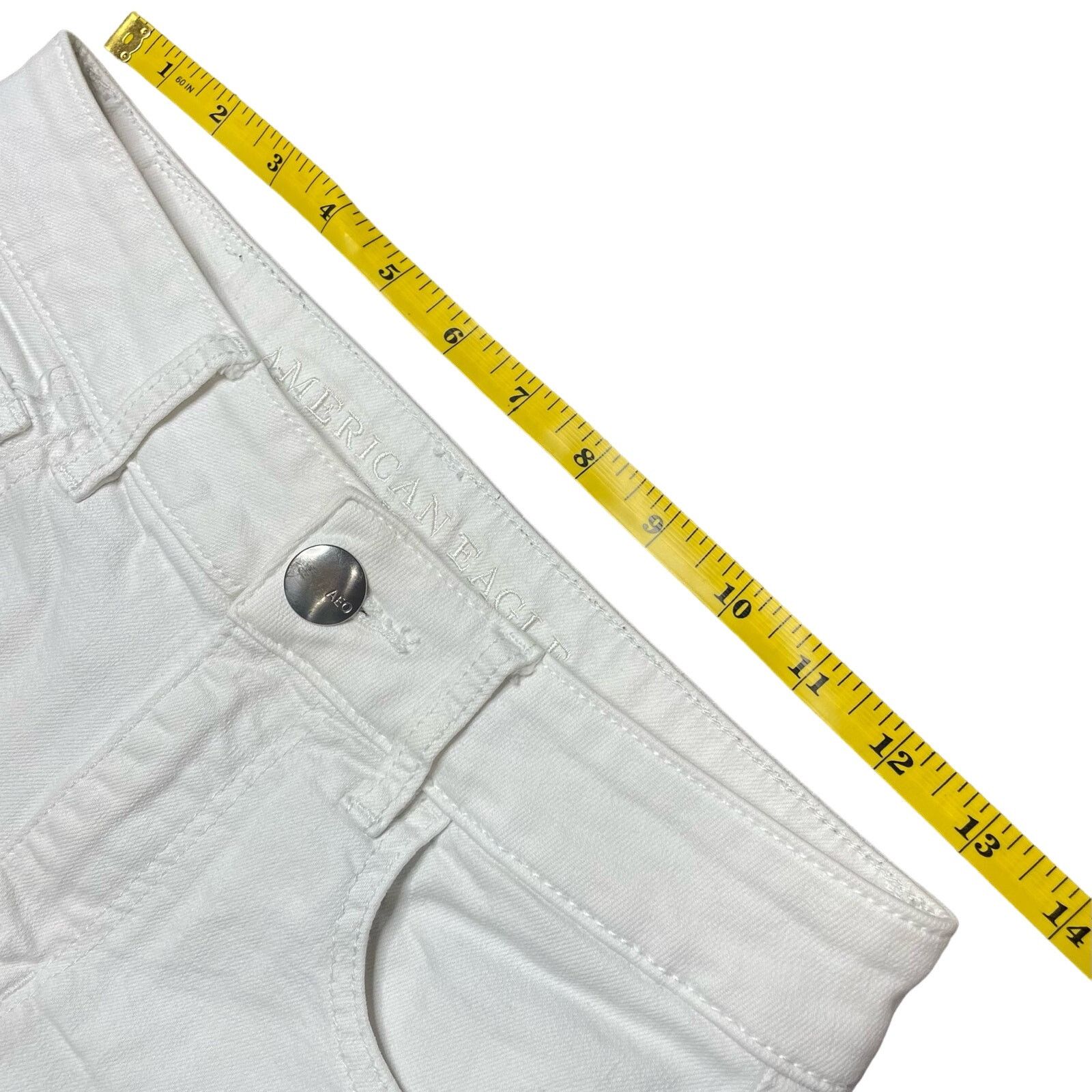 American Eagle Outfitters American Eagle White Denim Shorts Size 27" / US 4 / IT 40 - 10 Thumbnail