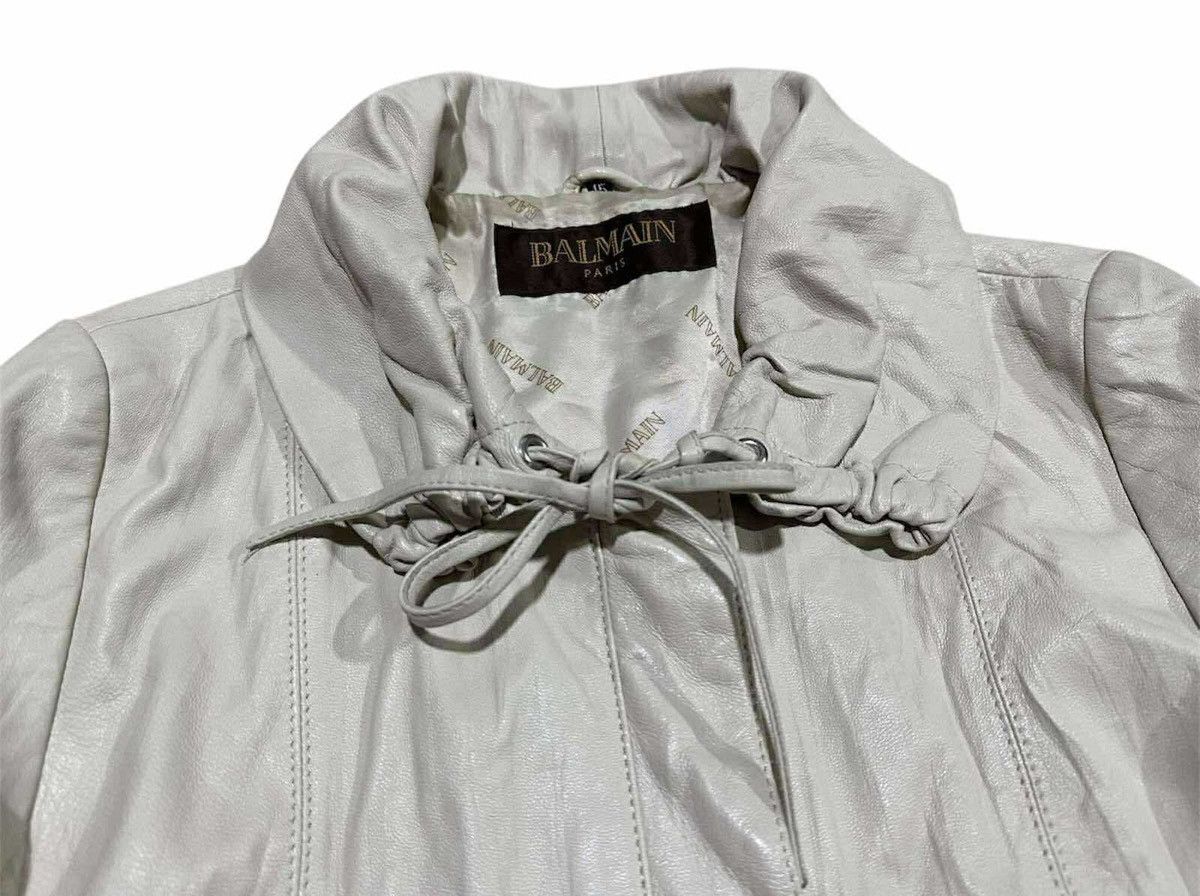 Balmain 🔥Vintage Balmain Faux Leather Poncho Jacket Size L / US 10 / IT 46 - 4 Thumbnail