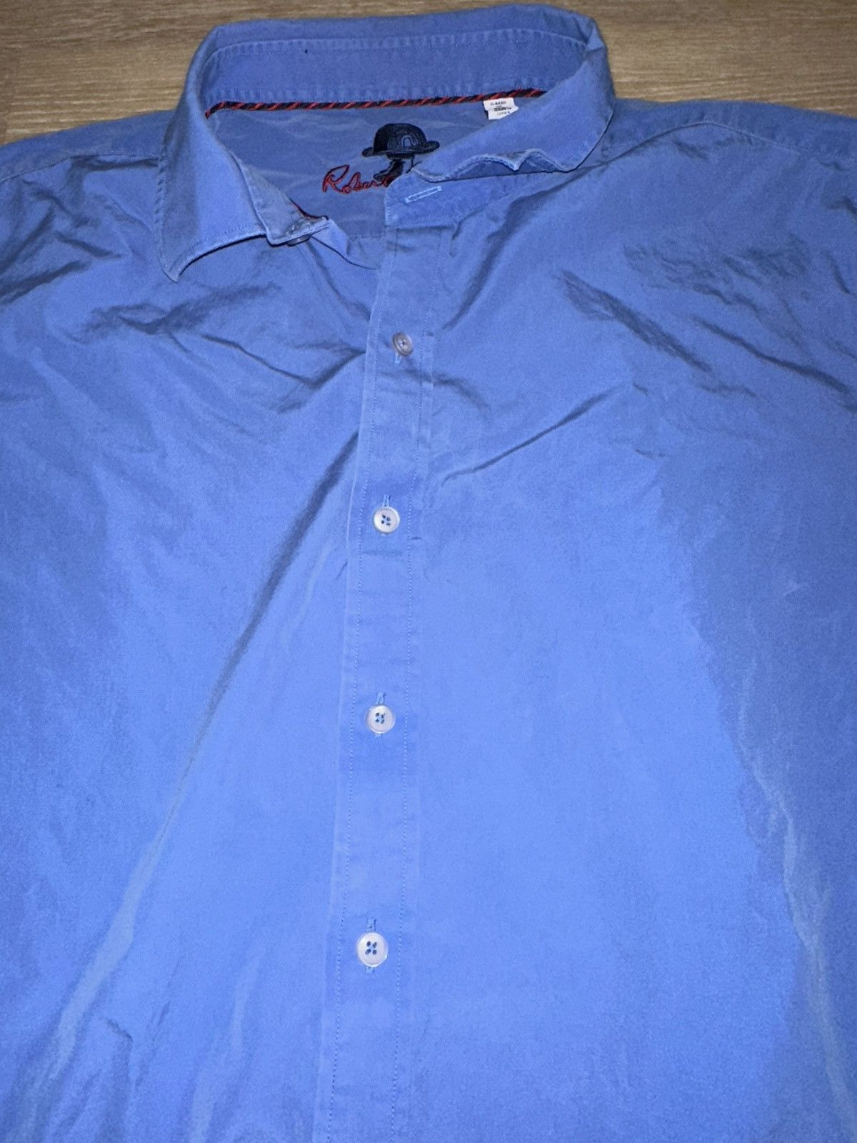 Robert Graham Robert Graham Blue Button Up Dress Shirt Size US XL / EU 56 / 4 - 3 Thumbnail