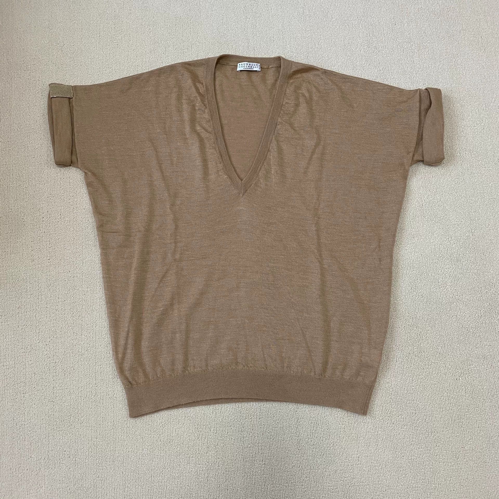 Brunello Cucinelli Brunello Cucinelli Knit Short Sleeve S Size US S / EU 44-46 / 1 - 1 Thumbnail