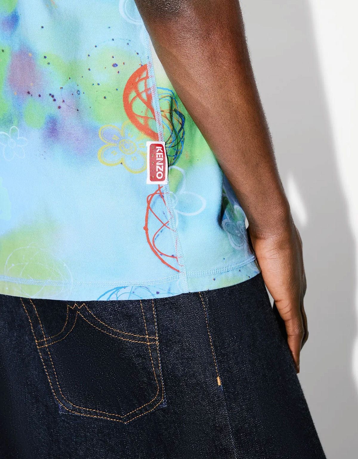 Kenzo Kenzo x Futura 2000 Blue Reversible T-Shirt Size US S / EU 44-46 / 1 - 12 Thumbnail