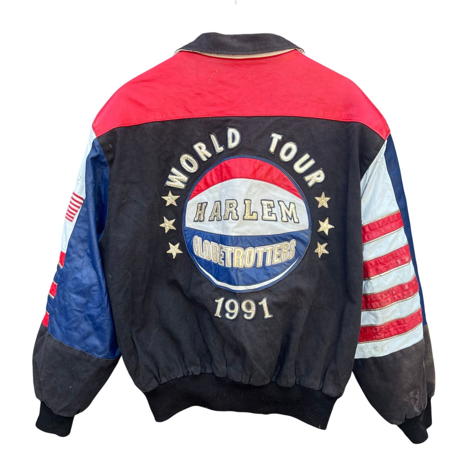 Jeff Hamilton Vintage Jeff Hamilton Harlem Globetrotters Leather Jacket Lg Size US L / EU 52-54 / 3 - 1 Thumbnail