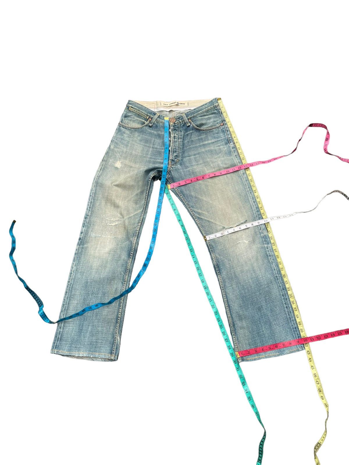 Fake London Genius Fake London Genuis Distresed Denim Size US 33 - 18 Thumbnail