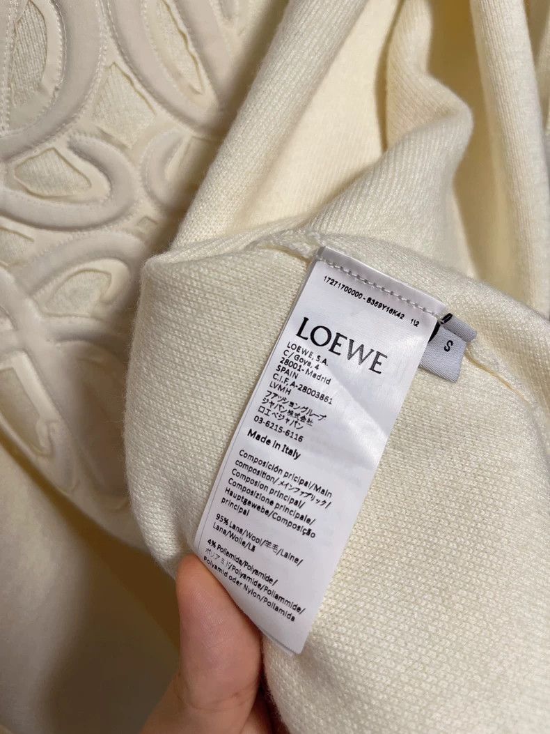 Loewe LOEWE White woolen coat Size S / US 4 / IT 40 - 7 Thumbnail
