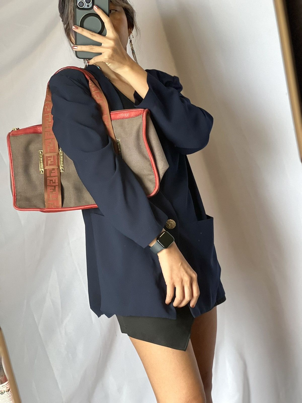 Fendi Fendi Zucca Canvas Tote – Red Trim Edition Size ONE SIZE - 21 Thumbnail