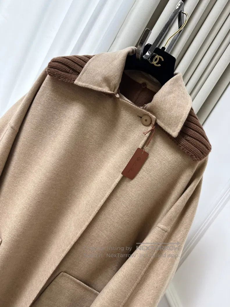 Loro Piana Loro Piana Beige and Khaki Two-Sided Wearable Collar Cashm Size S / US 4 / IT 40 - 2 Thumbnail