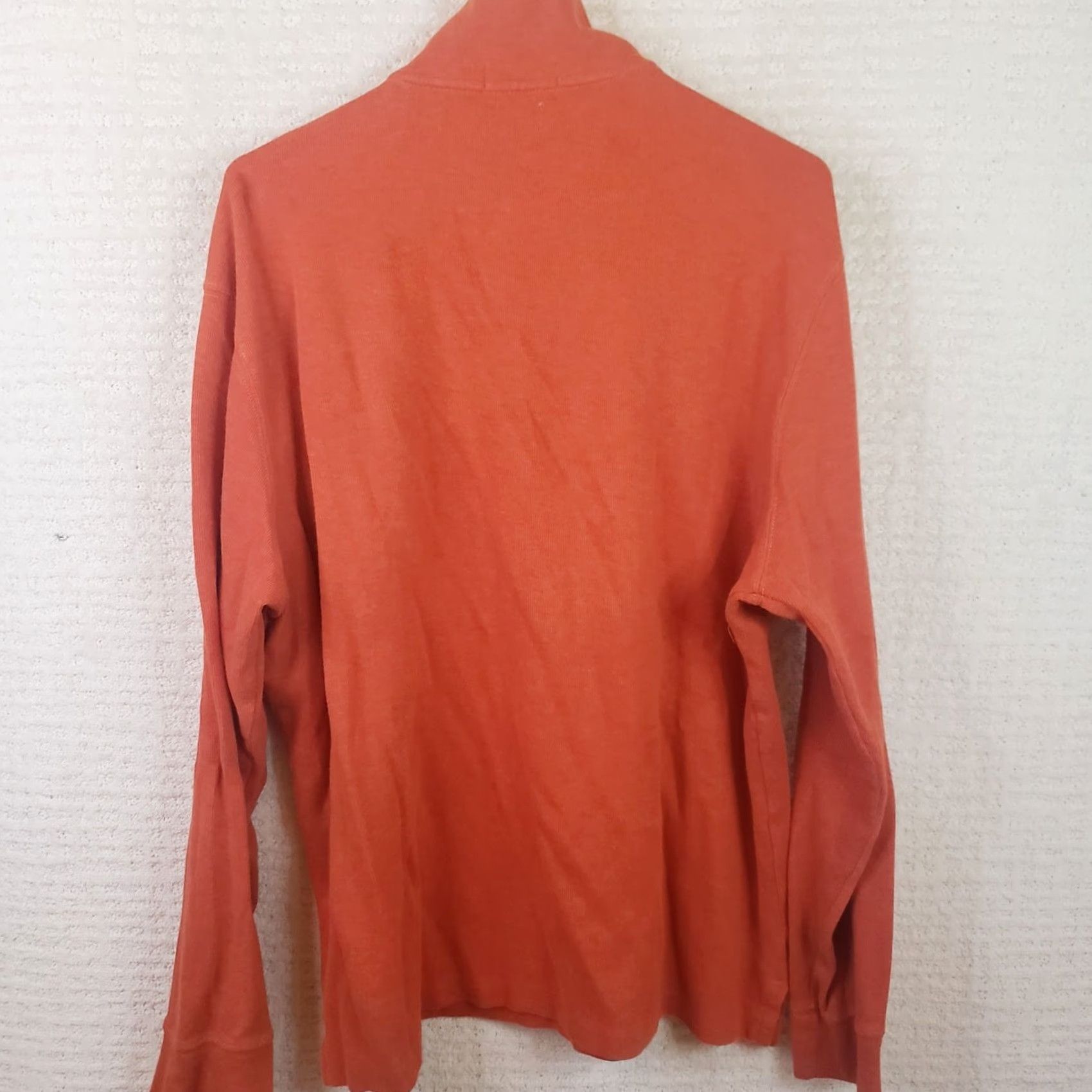 Polo Ralph Lauren Polo Ralph Lauren Pullover Shirt Mens L Orange Cotton 1/4 Zip Mock Neck Rib Knit Cuffs Logo Sweatshirt Jacket Size US L / EU 52-54 / 3 - 7 Thumbnail