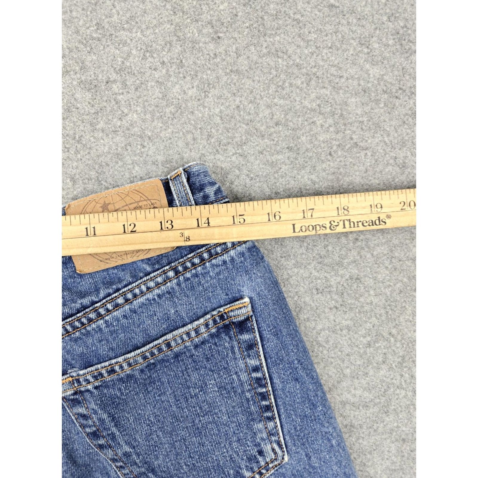 Gap VINTAGE Gap Jeans Womens 14 Ankle High Rise Denim 100% Cotton Blue United States 5-Pocket Logo Button Zip Mens? Size 36" / US 14 / IT 50 - 7 Thumbnail