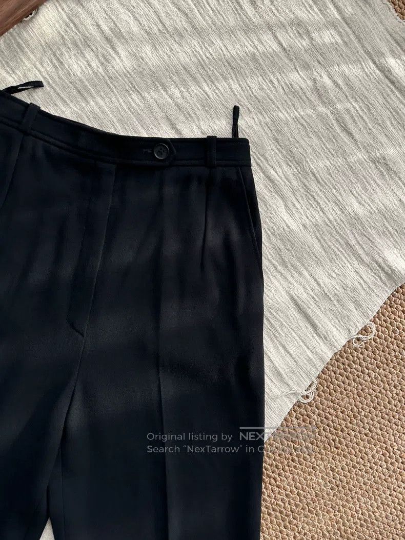 Hermes Hermes Fine Wool Straight Suit Pants, Black Size 24" / US 00 / IT 34 - 5 Thumbnail