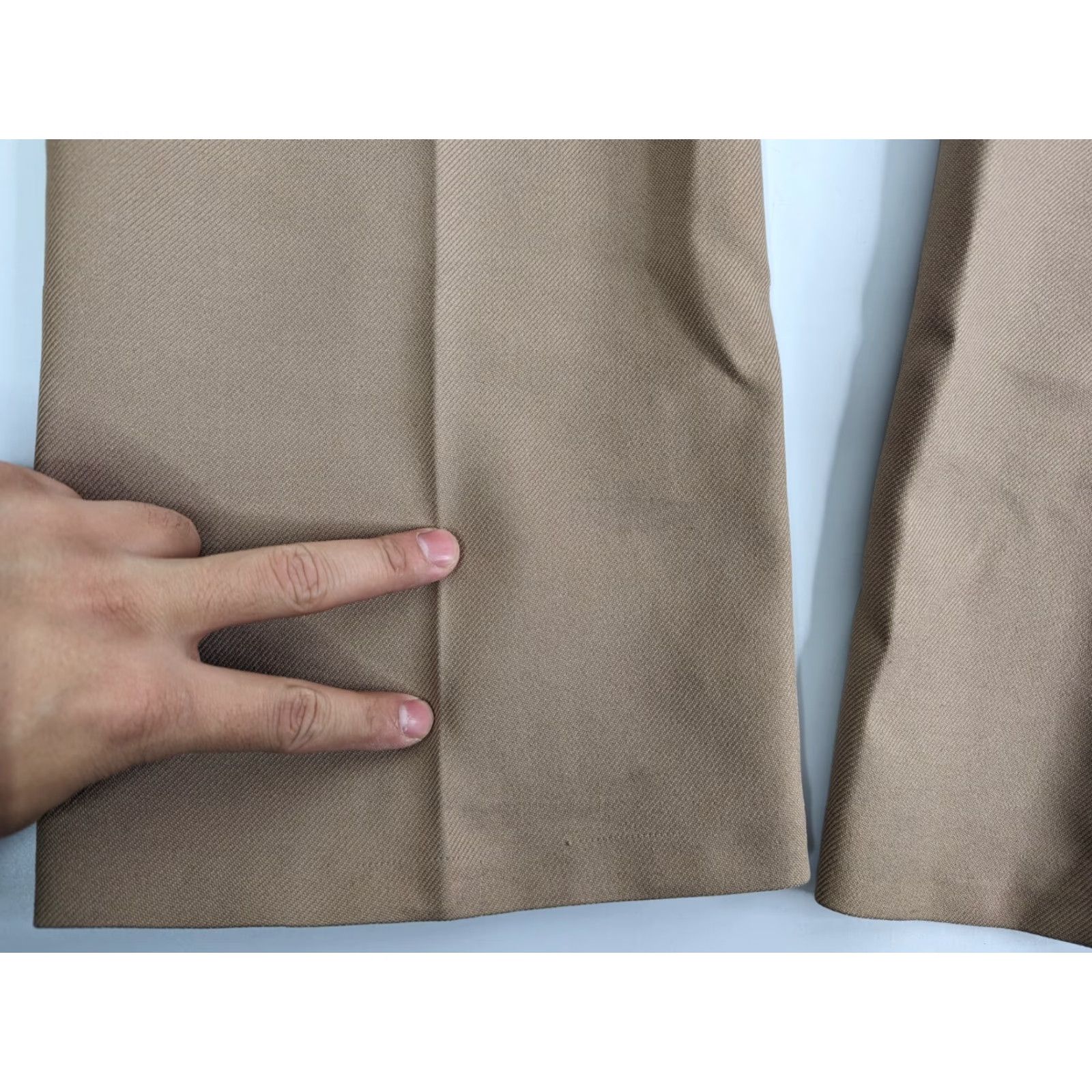 Wrangler Wrangler Mens 36x27 Tan Pant Regular Bootcut USA Made 82682TN Jeans Dress Pants Front Flat Front Polyester Button Logo Regular Fit Brown Men Size US 36 / EU 52 - 6 Thumbnail