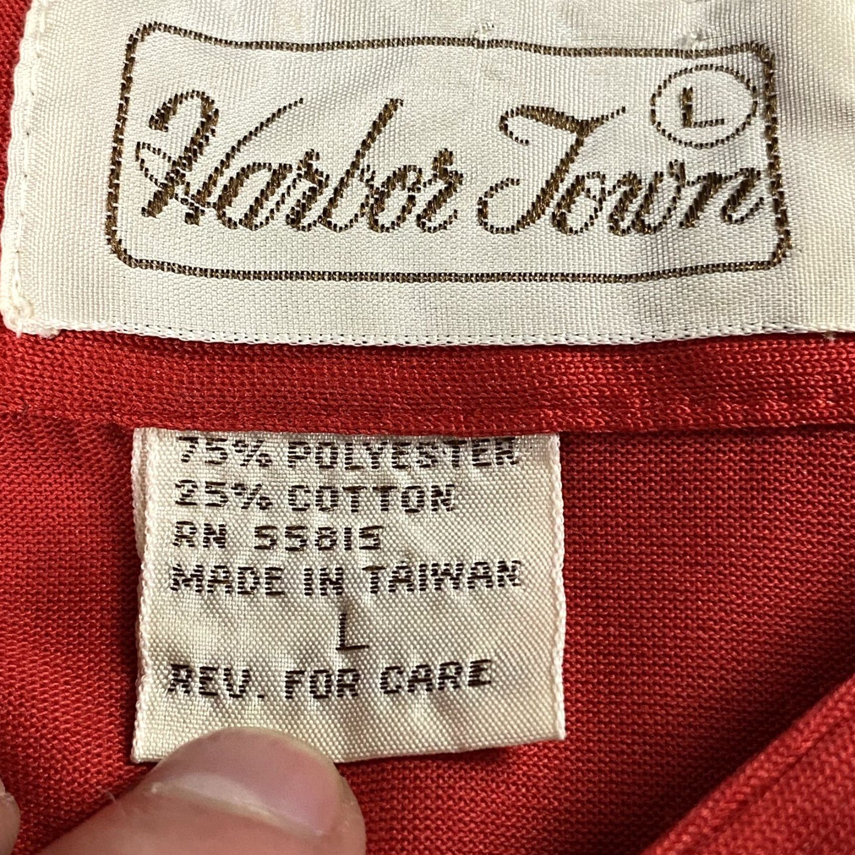 Vintage VTG 70S 80S HARBOR TOWN MENS PILOTS NAUTICAL POLO SHIRT RED BEACH SAILING SZ L Size US L / EU 52-54 / 3 - 5 Thumbnail