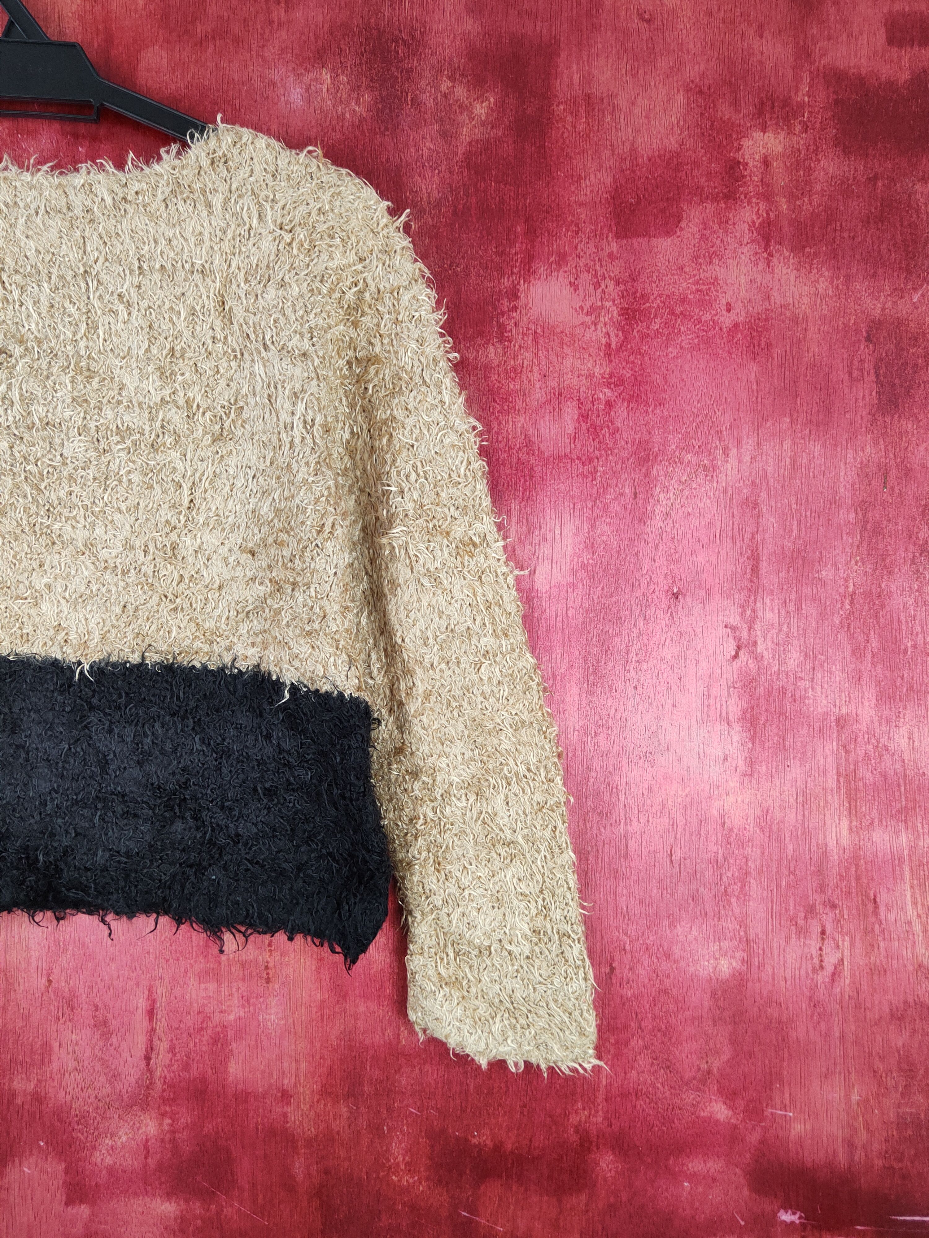 Japanese Brand × Vintage Free's Mart Brown Shag Shaggy Fur Mohair Knitwear #S1913 Size S / US 4 / IT 40 - 9 Thumbnail