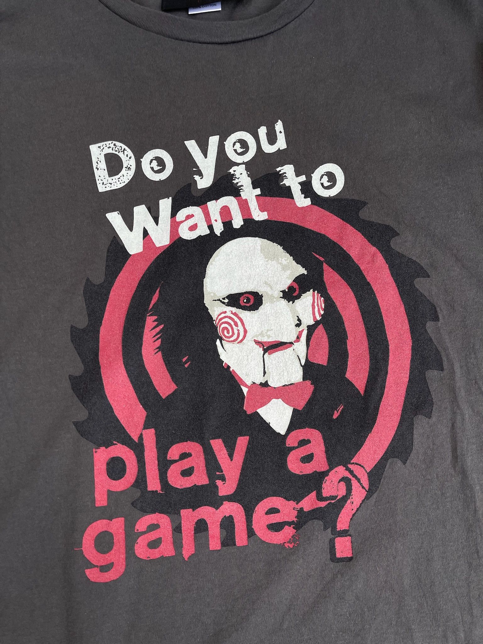 Vintage Saw Movie Promo Tee Shirt vintage horror style Size US L / EU 52-54 / 3 - 3 Thumbnail