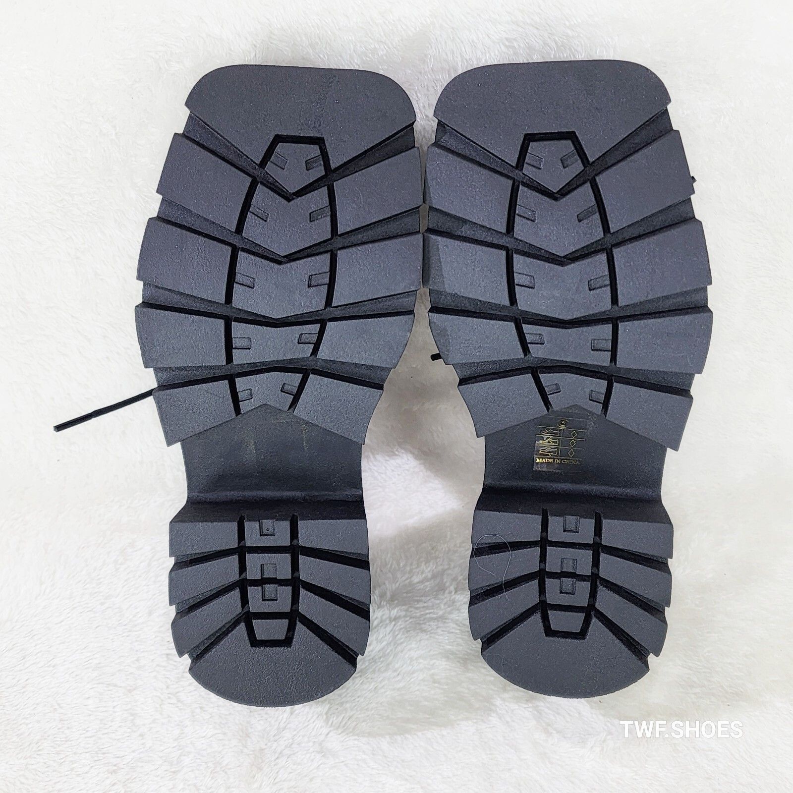 Other Wicked Wrath 58 Square Toe Goth Lace Up Big Buckle Strap Ank Size US 9 / IT 39 - 3 Thumbnail