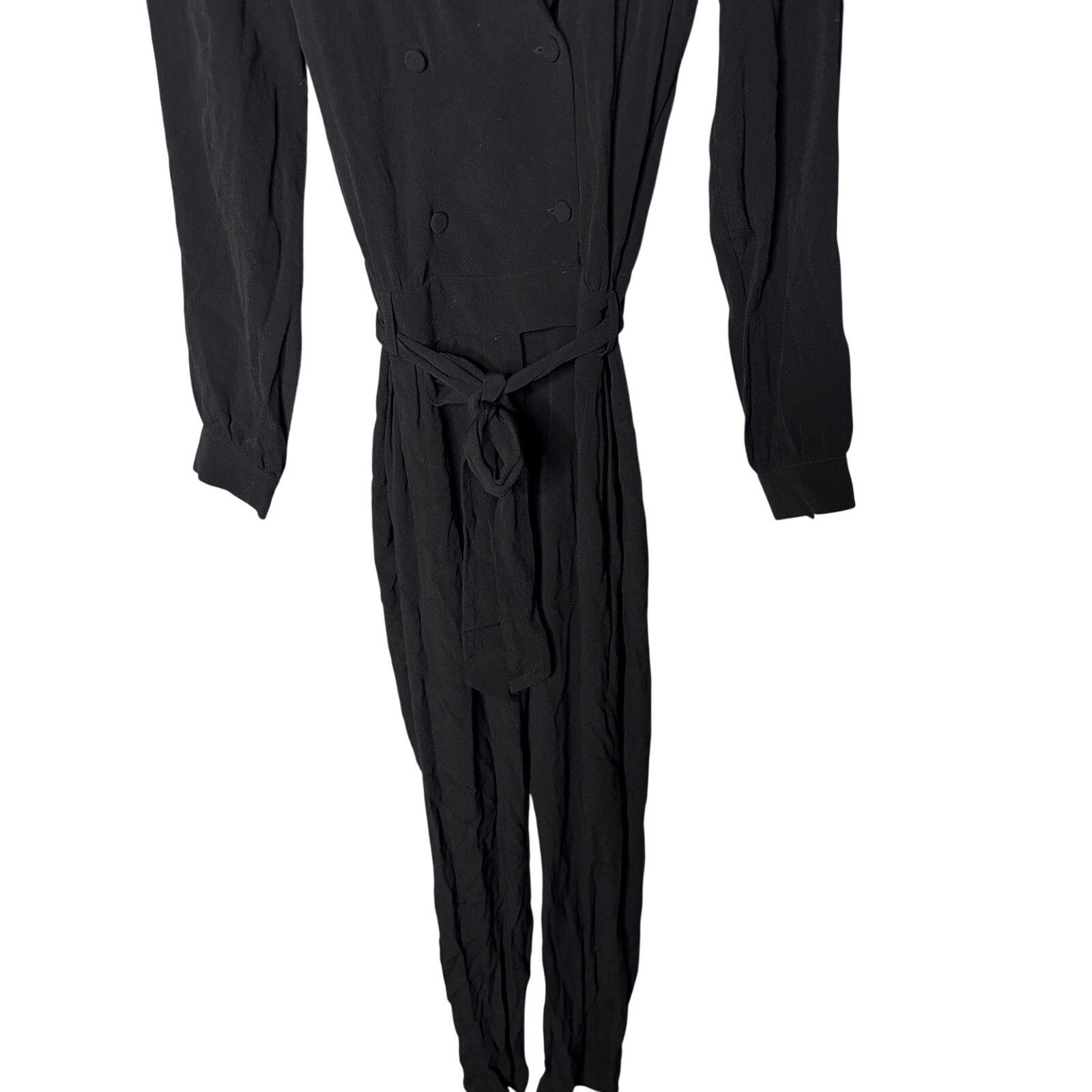 Sezane Sezane Black Emilie Jumpsuit Sz 38 US 6 Size 28" / US 6 / IT 42 - 5 Thumbnail