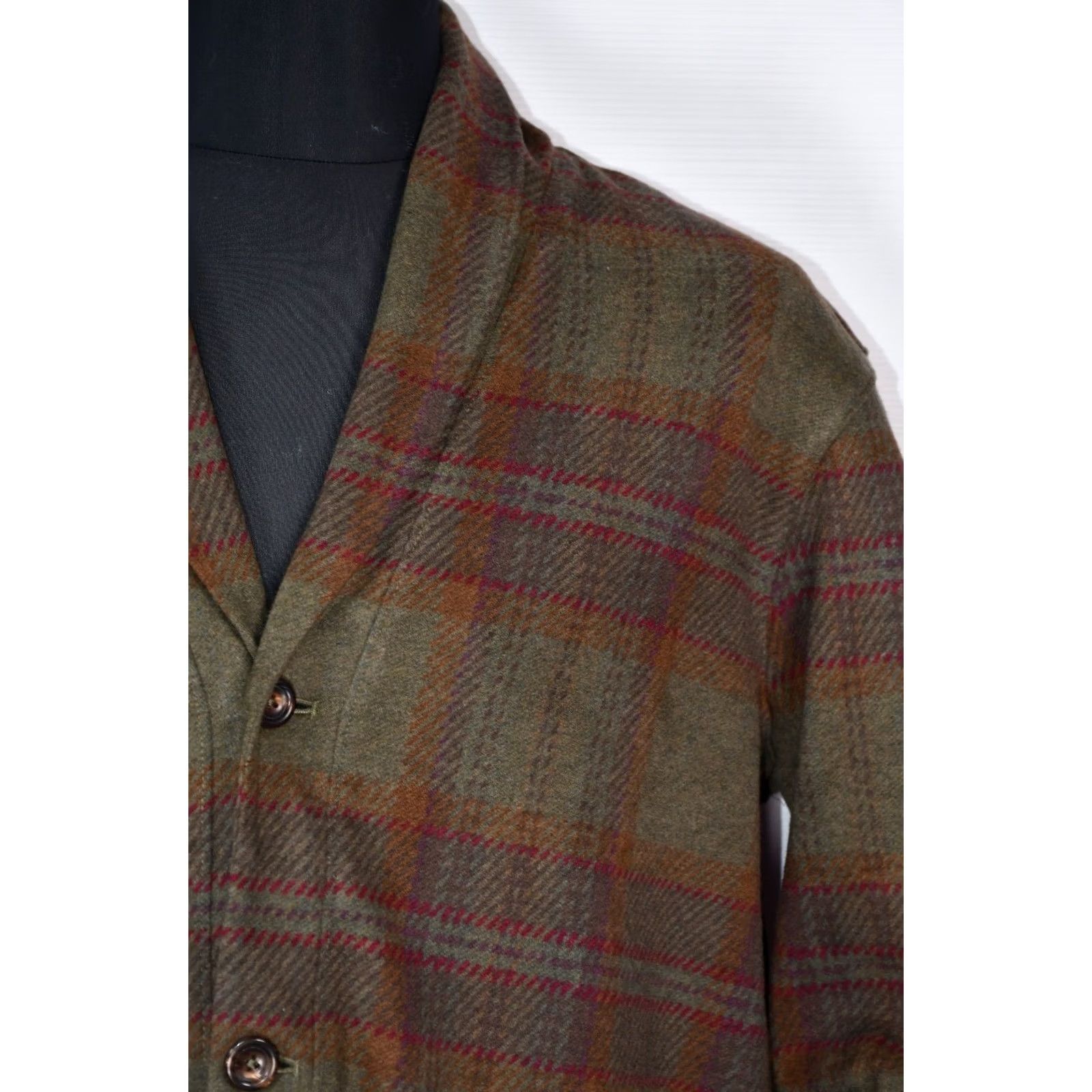 Polo Ralph Lauren Polo Ralph Lauren Cardigan Mens XL Green Shawl Cotton Tartan Leather Patch Men size Size US XL / EU 56 / 4 - 5 Thumbnail
