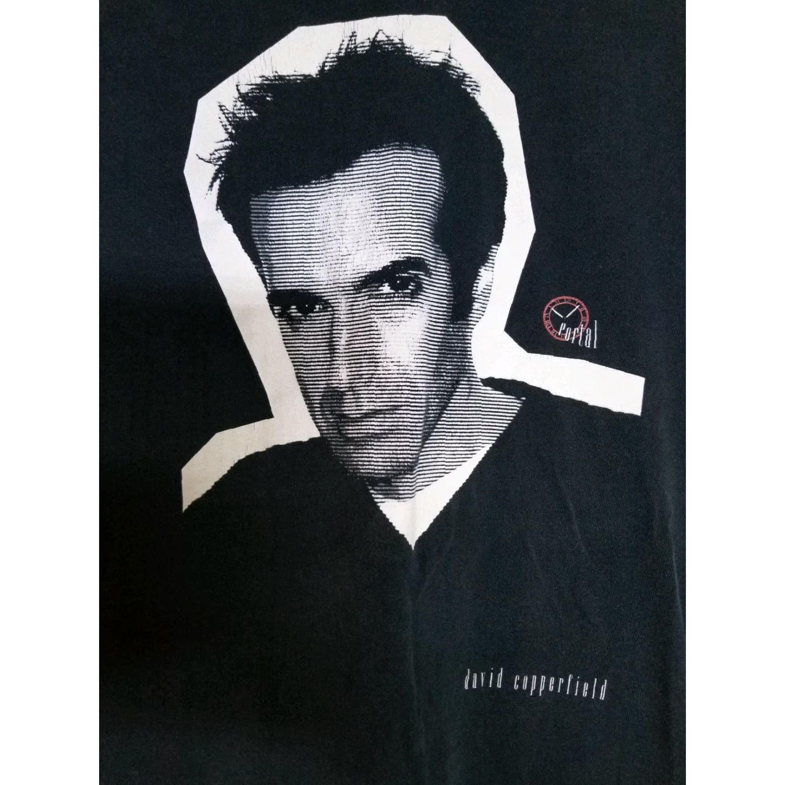 Anvil VINTAGE David Copperfield Portal Tour Rare Print Crewneck T-Shirt Small 90s Black Mens Size US S / EU 44-46 / 1 - 4 Thumbnail