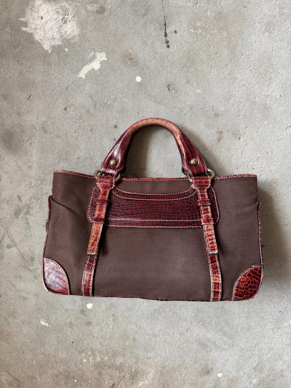 Celine Celine Boogie Charm Embossed Canvas Shoulder Bag Brown Size ONE SIZE - 6 Thumbnail