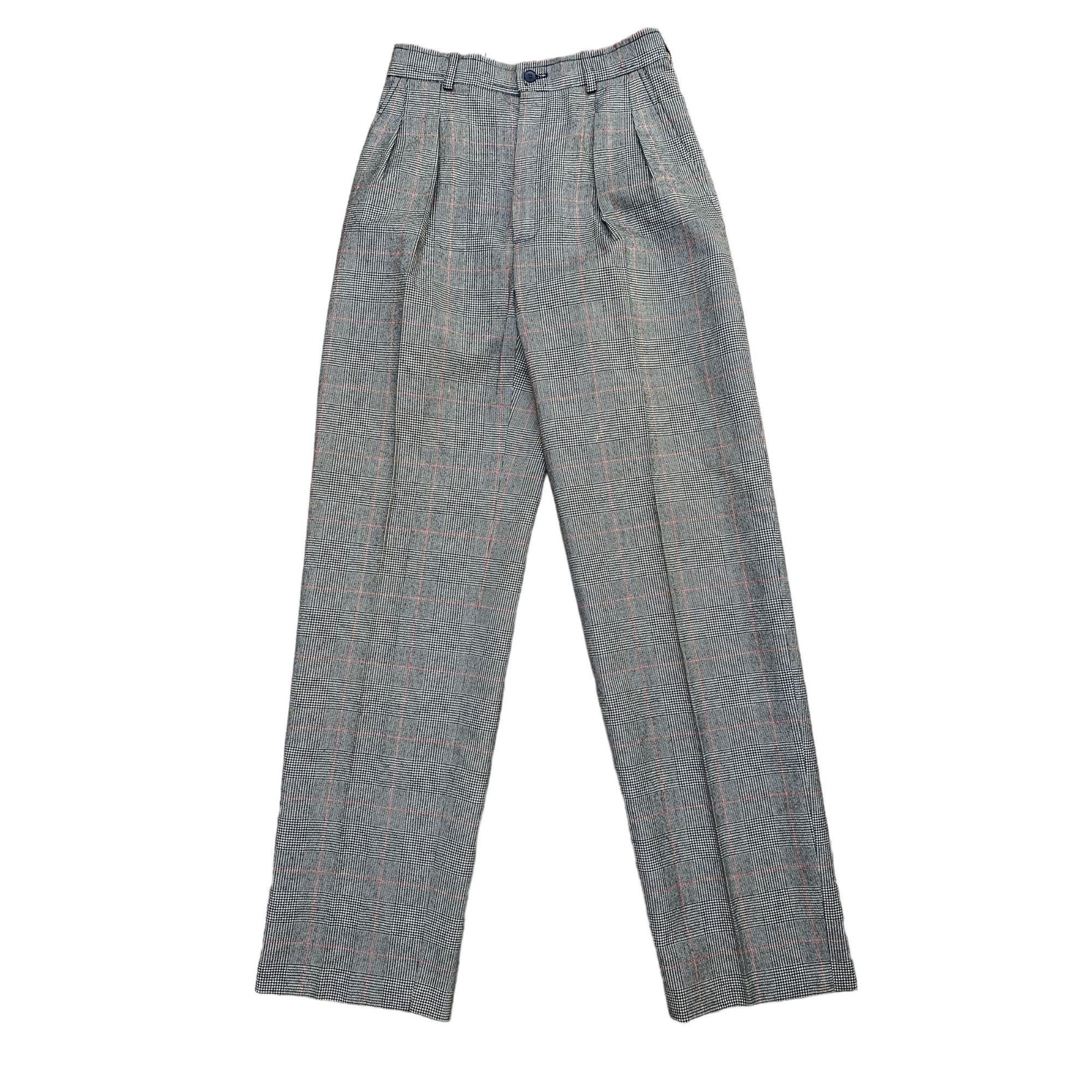 image of Saint Laurent Paris 1970S Vintage Brown Wool Pants in Beige, Women's (Size 24)