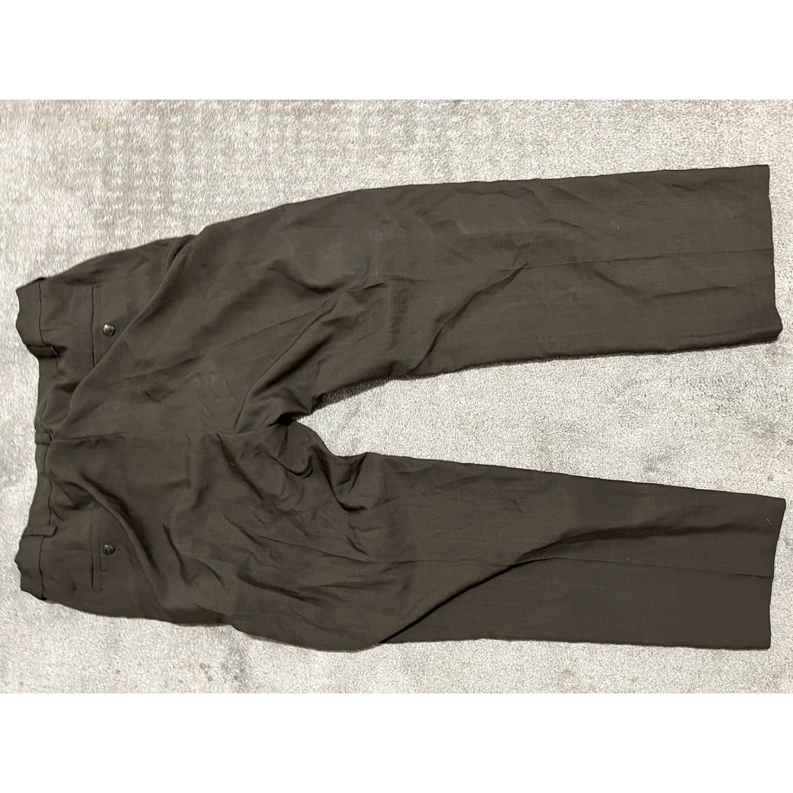 Haggar Haggar Brown Classic Comfort Waist Flat Front Mens Dress Pants 42x32 Flat Front Dress Pants Classic Haggar Mens 42 Brown Size US 42 / EU 58 - 4 Thumbnail
