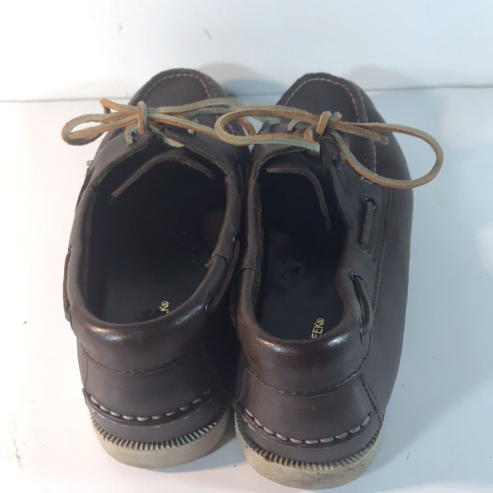 Vintage HIGHLAND CREEK Brown Leather Slip On Loafers Womens Size 9M Casual Comfortable Size US 9 / IT 39 - 3 Thumbnail