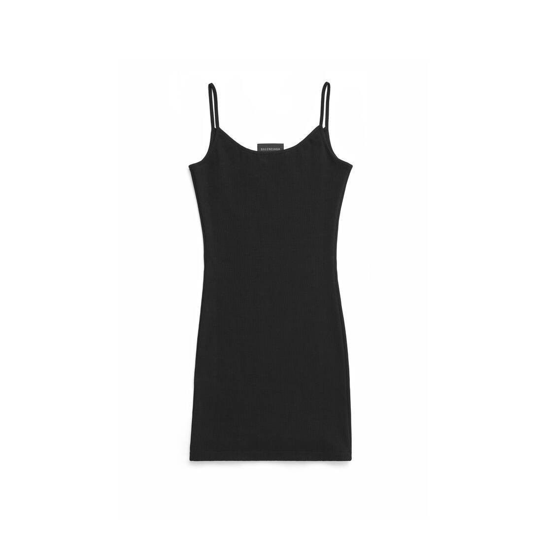 Balenciaga o1bcso1str1124 Outside Loop Strap Mini Dress in Washed Black Size L / US 10 / IT 46 - 2 Thumbnail