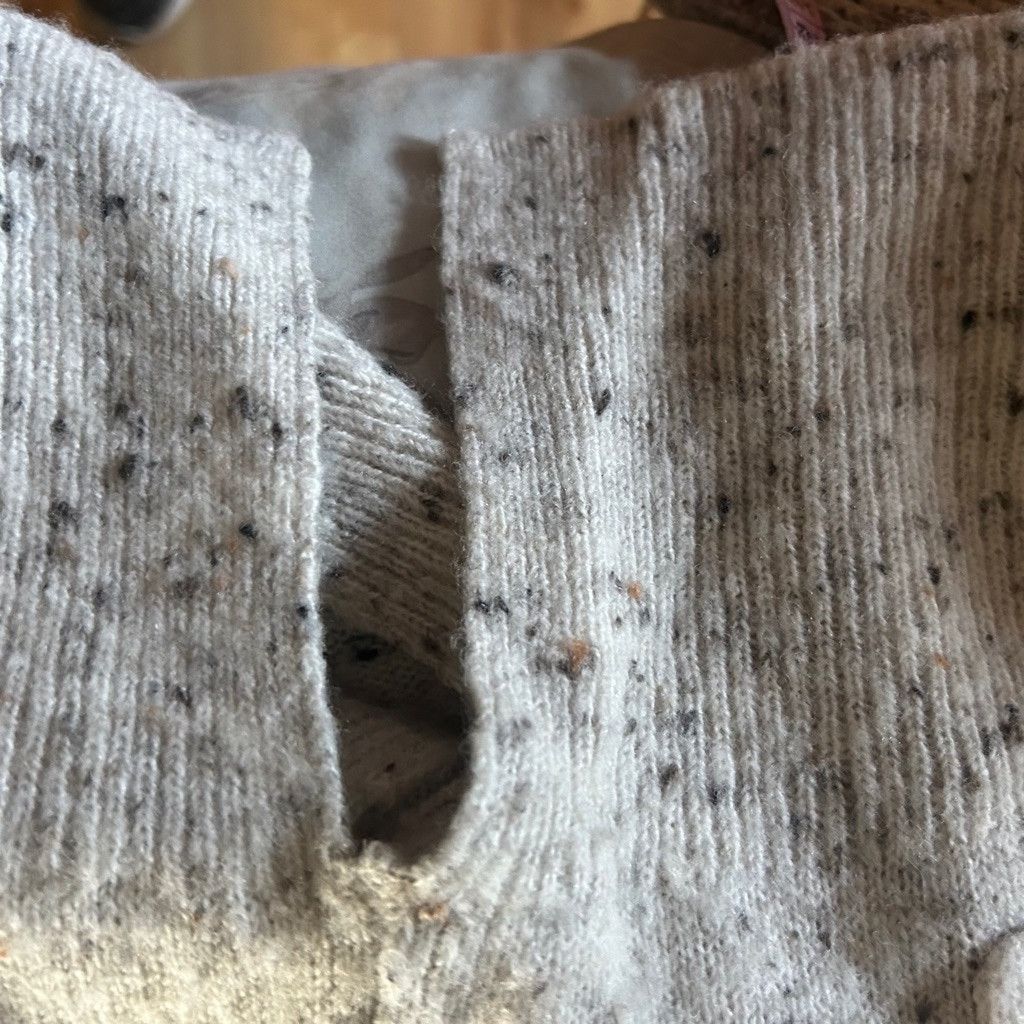 Madewell Women's Madewell Cardigan Sweater XS White Black wool blend Size XS / US 0-2 / IT 36-38 - 11 Thumbnail