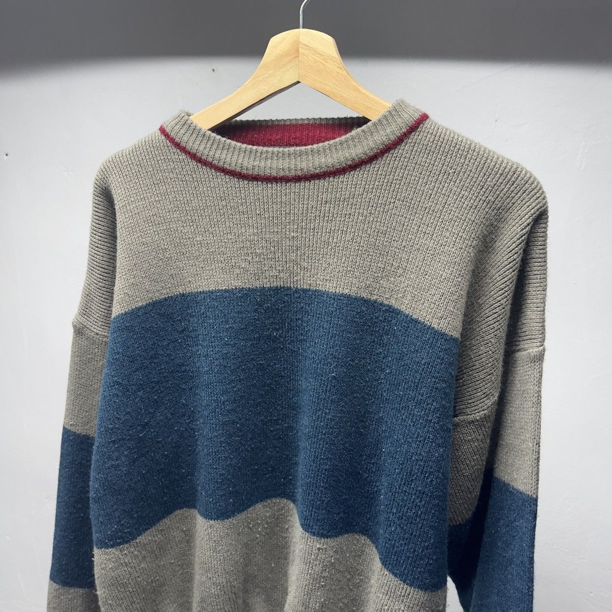 Vintage Faded Two Tone Green Blue Sweater ERD Grunge Chrome Size US XL / EU 56 / 4 - 3 Thumbnail