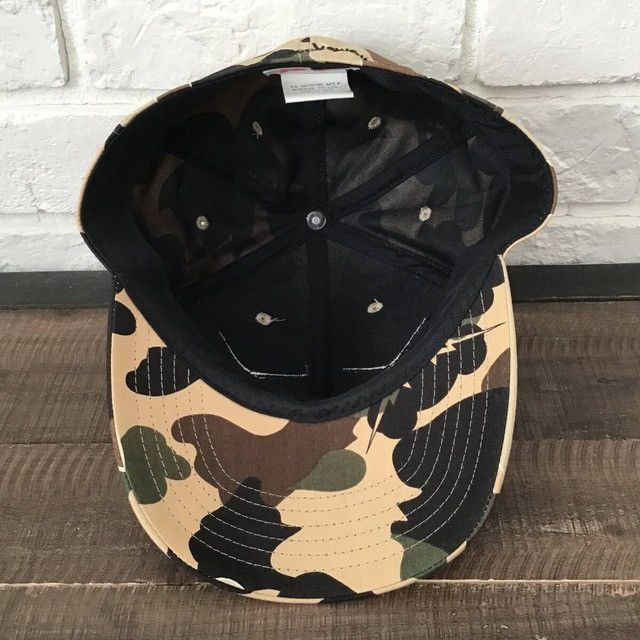 Bape × Kaws × Nigo BAPE × KAWS BENDY 1st Camo Yellow Hat Cap APEE a bathing ape Size ONE SIZE - 8 Thumbnail