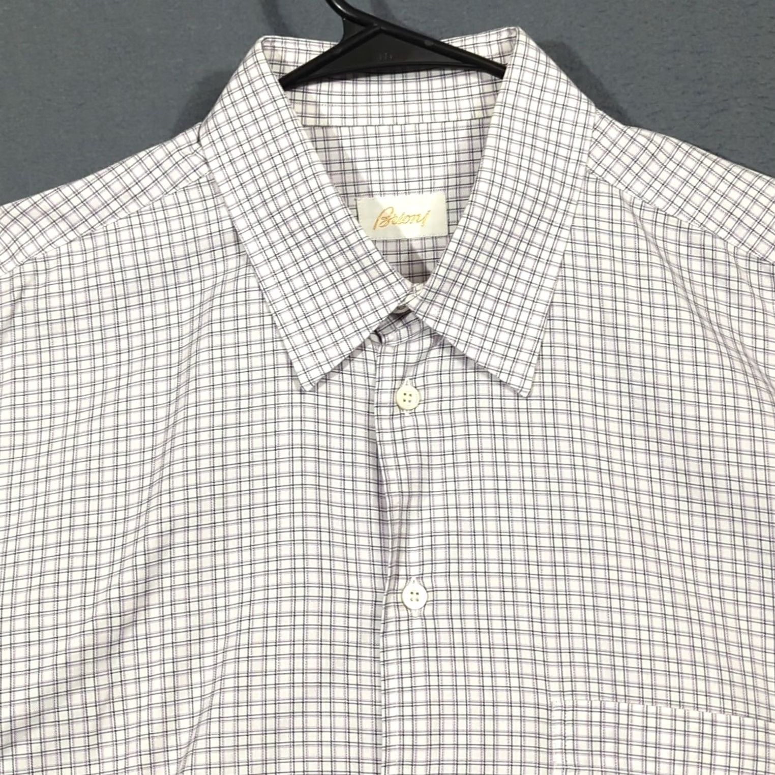 Brioni Brioni Shirt Mens XL Purple White Cotton Long Sleeve Button Down Size US XL / EU 56 / 4 - 3 Thumbnail