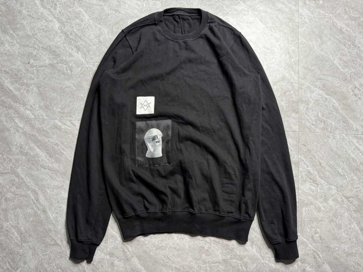 Rick Owens Drkshdw Rick Owens Patch Crew Sweater Size US M / EU 48-50 / 2 - 2 Thumbnail