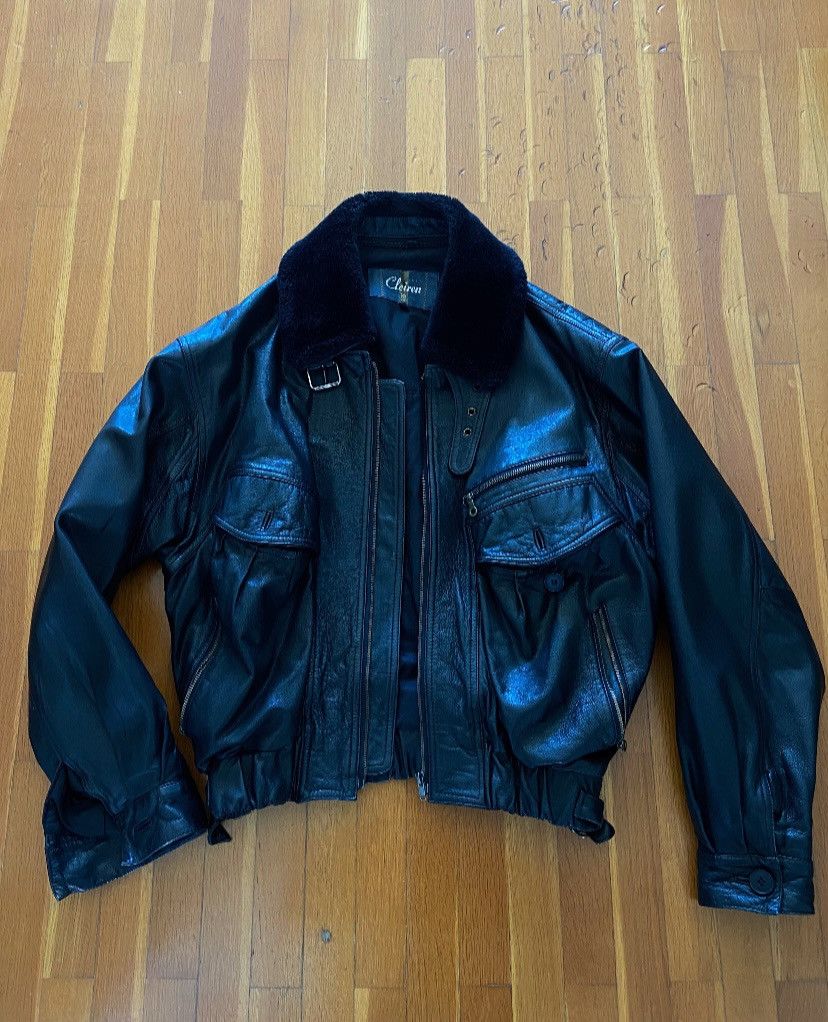 Genuine Leather Vintage leather aviator bomber jacket Size US M / EU 48-50 / 2 - 7 Thumbnail