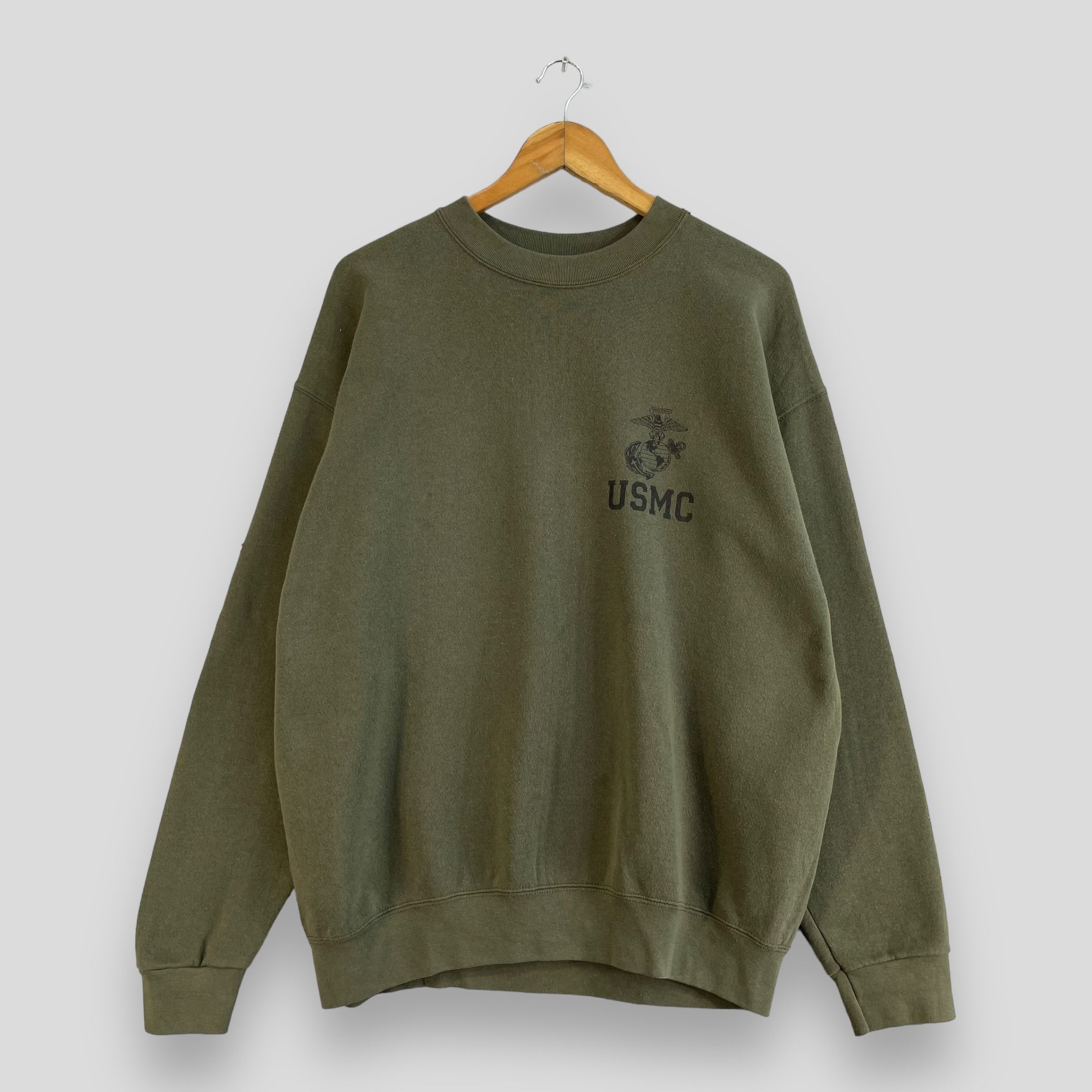 Vintage Vintage 90s USMC Buzz Rickson Military Sweatshirt Size US L / EU 52-54 / 3 - 1 Thumbnail