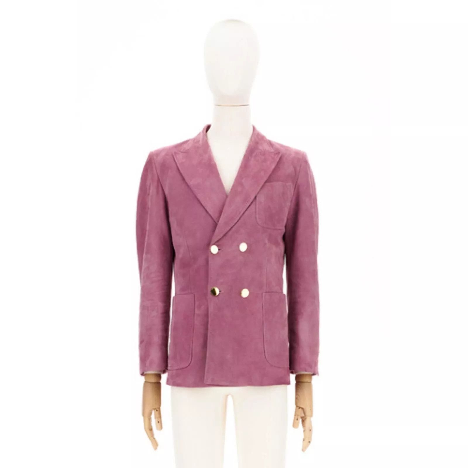 Gucci o1s1wg110225 Blazer Suede in Blush Pink Size US M / EU 48-50 / 2 - 1 Thumbnail