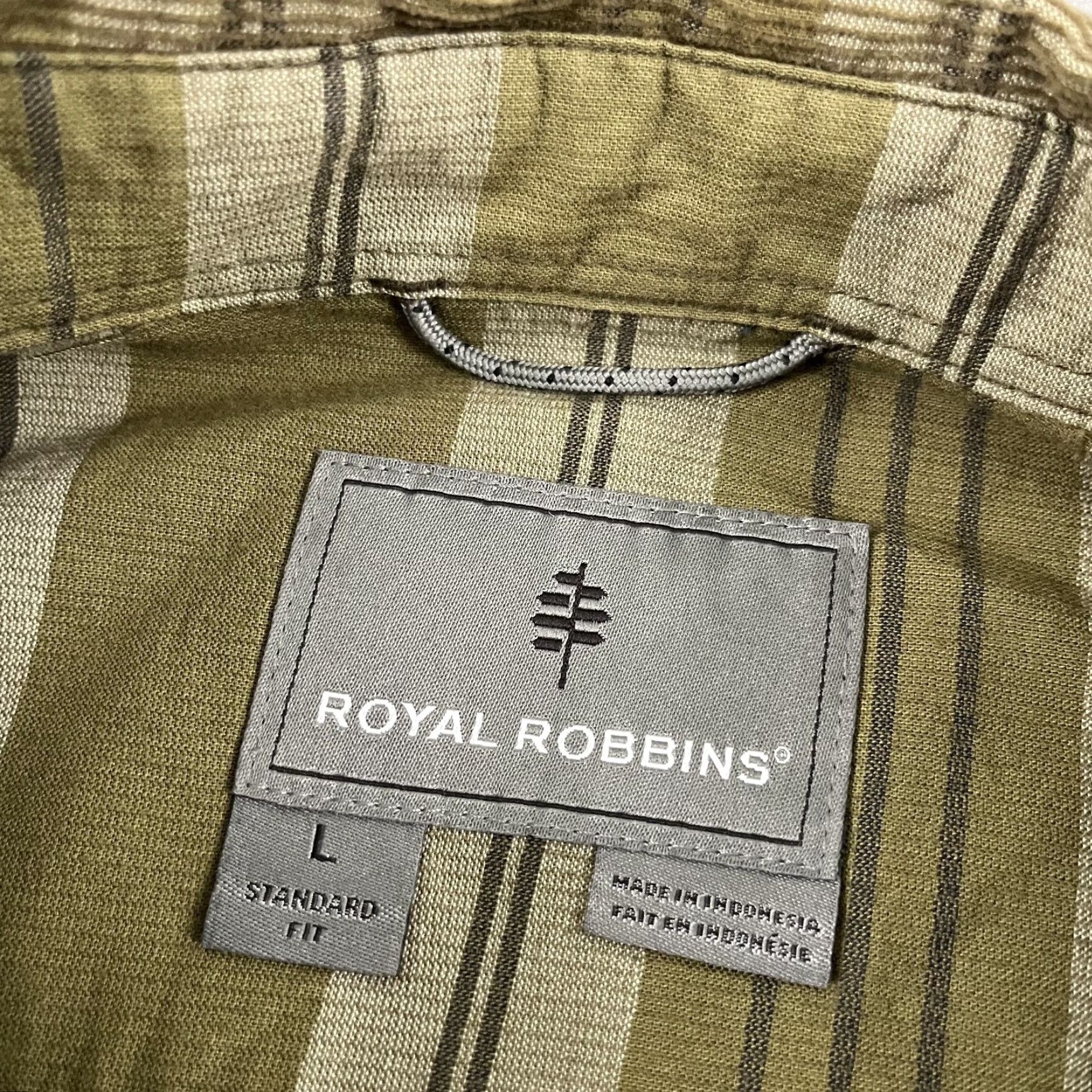 Royal Robbins Royal Robbins Shirt Mens Large Brown Green Striped Corduroy Button Up Hiking Size US L / EU 52-54 / 3 - 2 Thumbnail