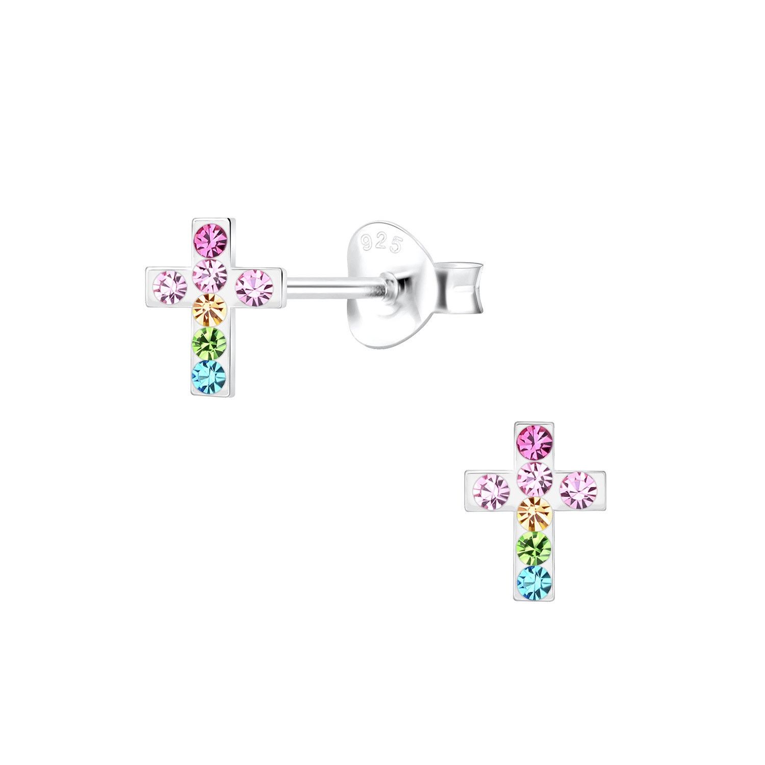 & Other Stories Silver Cross Stud Earrings Multicolored Size ONE SIZE - 1 Preview