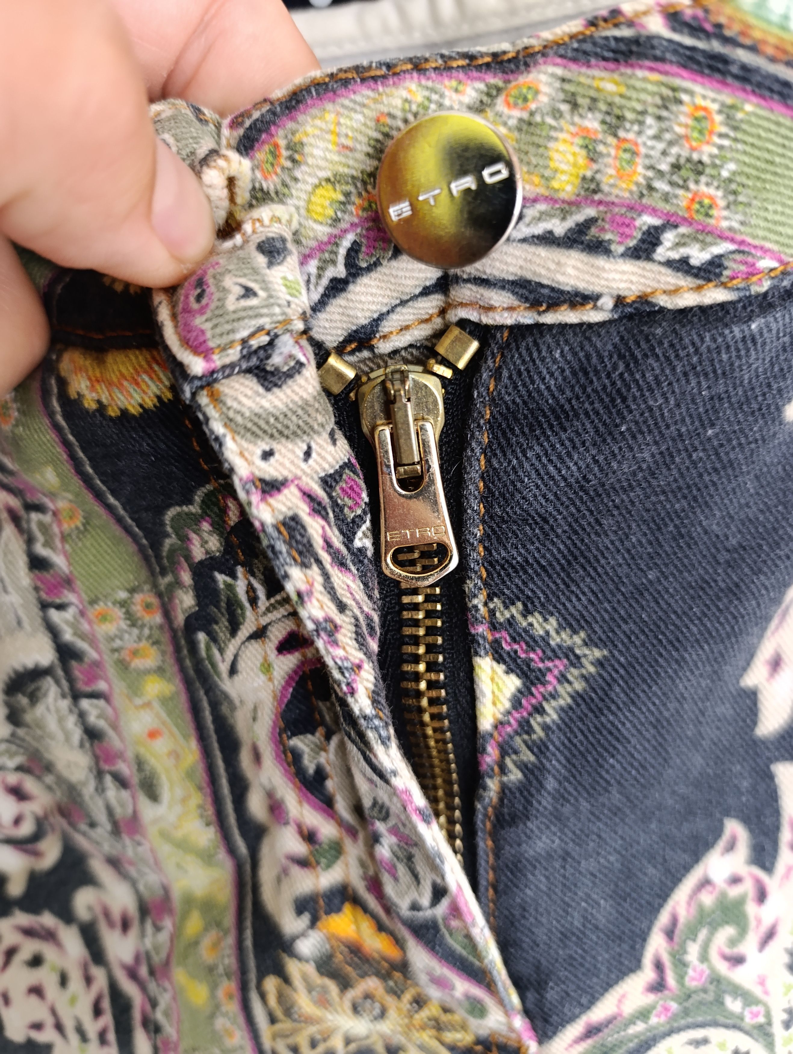 Designer × Etro Etro pailsey high-rise slim jeans floral print Size 29" - 12 Thumbnail