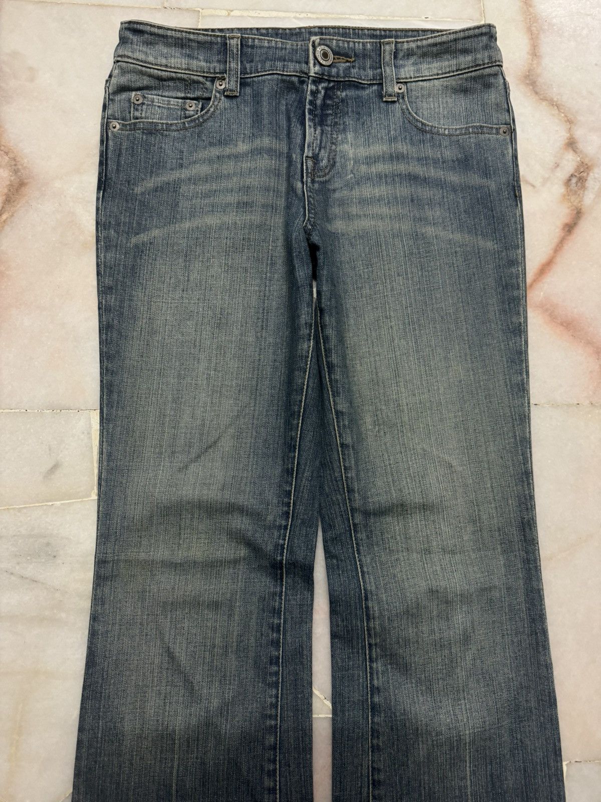 Japanese Brand 💥BOOTCUT💥JAPANESE TOPVALU RUSTY MUDWASH FLARED JEANS Size US 28 / EU 44 - 3 Thumbnail